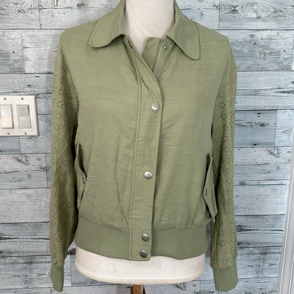 7 FOR ALL MANKIND SAGE GREEN LIGHTWEIGHT JACKET